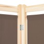 Biombo divisor de 3 paneles de tela marrón 120x170x4 cm de , Divisores de ambientes - Ref: Foro24-248179, Precio: 52,41 €, De...