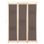 Biombo divisor de 3 paneles de tela marrón 120x170x4 cm de , Divisores de ambientes - Ref: Foro24-248179, Precio: 51,70 €, De...
