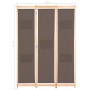 Biombo divisor de 3 paneles de tela marrón 120x170x4 cm de , Divisores de ambientes - Ref: Foro24-248179, Precio: 52,41 €, De...