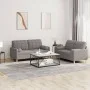 Juego de sofás con cojines 2 piezas tela gris taupe de , Sofás - Ref: Foro24-3201297, Precio: 452,29 €, Descuento: %