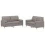 Juego de sofás con cojines 2 piezas tela gris taupe de , Sofás - Ref: Foro24-3201297, Precio: 452,29 €, Descuento: %