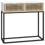 Mesa consola hierro y madera contrachapada blanco 80x30x75 cm de , Mesas auxiliares - Ref: Foro24-352103, Precio: 99,06 €, De...