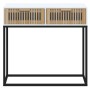 Mesa consola hierro y madera contrachapada blanco 80x30x75 cm de , Mesas auxiliares - Ref: Foro24-352103, Precio: 106,96 €, D...
