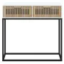 Mesa consola hierro y madera contrachapada blanco 80x30x75 cm de , Mesas auxiliares - Ref: Foro24-352103, Precio: 99,06 €, De...