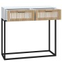 Mesa consola hierro y madera contrachapada blanco 80x30x75 cm de , Mesas auxiliares - Ref: Foro24-352103, Precio: 106,96 €, D...