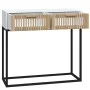 Mesa consola hierro y madera contrachapada blanco 80x30x75 cm de , Mesas auxiliares - Ref: Foro24-352103, Precio: 99,06 €, De...
