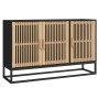 Aparador de madera contrachapada negro 105x30x65 cm de , Aparadores - Ref: Foro24-352122, Precio: 162,16 €, Descuento: %