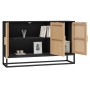 Aparador de madera contrachapada negro 105x30x65 cm de , Aparadores - Ref: Foro24-352122, Precio: 162,16 €, Descuento: %