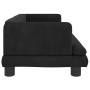 Cama para perros de terciopelo negro 80x45x30 cm en Camas para perros | Comprar online en Foru.es