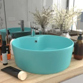 Luxury washbasin with matte light green ceramic overflow 36x13 cm by , Sinks - Ref: Foro24-147035, Price: 51,18 €, Discount: %