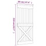 Puerta corredera con herrajes madera maciza de pino 95x210 cm en Puertas | Comprar online en Foru.es
