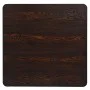 Mesa bar bistró MDF y acero cuadrada fresno oscuro 80x80x75 cm de , Mesas de cocina y de comedor - Ref: Foro24-245611, Precio...