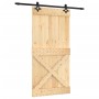 Puerta corredera con herrajes madera maciza de pino 100x210 cm en Puertas | Comprar online en Foru.es