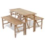 Mesa de jardín plegable con 2 bancos 100 cm de bambú de vidaXL, Conjuntos de jardín - Ref: Foro24-41502, Precio: 163,52 €, De...