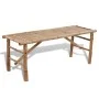 Folding garden table with 2 100 cm bamboo benches by vidaXL, Garden sets - Ref: Foro24-41502, Price: 161,37 €, Discount: %