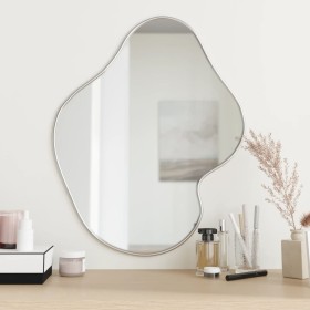 Espejo de pared plateado 60x50 cm de , Espejos - Ref: Foro24-348270, Precio: 45,29 €, Descuento: %