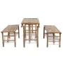 Folding garden table with 2 100 cm bamboo benches by vidaXL, Garden sets - Ref: Foro24-41502, Price: 161,37 €, Discount: %