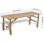Folding garden table with 2 100 cm bamboo benches by vidaXL, Garden sets - Ref: Foro24-41502, Price: 161,37 €, Discount: %