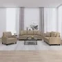 Cappuccino synthetic leather 3-piece sofa set with cushions by , Sofas - Ref: Foro24-3201352, Price: 641,17 €, Discount: %