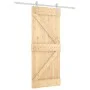 Schiebetür mit Beschlägen aus massivem Kiefernholz, 80 x 210 cm von , Türen - Ref: Foro24-3203006, Preis: 210,24 €, Rabatt: %