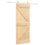 Schiebetür mit Beschlägen aus massivem Kiefernholz, 80 x 210 cm von , Türen - Ref: Foro24-3203084, Preis: 237,90 €, Rabatt: %