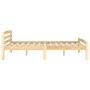 Estructura de cama de madera de pino maciza 140x200 cm de vidaXL, Camas y somieres - Ref: Foro24-322064, Precio: 122,97 €, De...