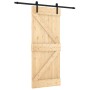 Puerta corredera con herrajes madera maciza de pino 85x210 cm de , Puertas - Ref: Foro24-3202970, Precio: 171,69 €, Descuento: %
