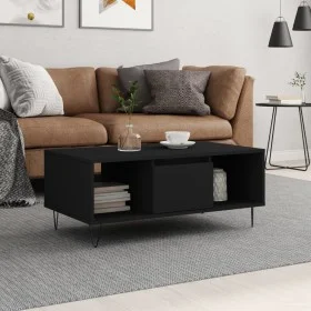 Mesa de centro madera contrachapada negro 90x50x36,5 cm de , Mesas de centro - Ref: Foro24-830589, Precio: 62,45 €, Descuento: %
