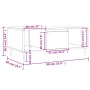 Mesa de centro madera contrachapada blanco brillo 90x50x36,5 cm de , Mesas de centro - Ref: Foro24-830582, Precio: 67,81 €, D...