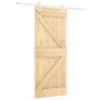 Puerta corredera con herrajes madera maciza de pino 80x210 cm en Puertas | Comprar online en Foru.es