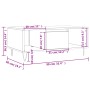 Mesa de centro madera contrachapada gris Sonoma 90x50x36,5 cm de , Mesas de centro - Ref: Foro24-830594, Precio: 63,11 €, Des...