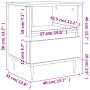 Mesita de noche madera de ingeniería gris hormigón 40x35x50 cm de , Mesitas de noche - Ref: Foro24-830612, Precio: 41,12 €, D...