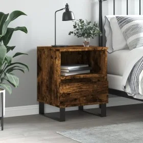 Smoked oak engineered wood bedside table 40x35x50 cm by , Nightstands - Ref: Foro24-830646, Price: 43,10 €, Discount: %