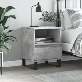 Concrete gray engineered wood bedside table 40x35x50 cm by , Nightstands - Ref: Foro24-830644, Price: 53,16 €, Discount: %