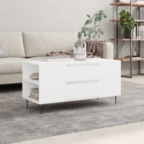 Weißer Couchtisch aus Holzwerkstoff, 102 x 44,5 x 50 cm von , Couchtisch - Ref: Foro24-830996, Preis: 77,84 €, Rabatt: %