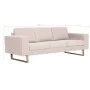 Sofá de 3 plazas de tela color crema de , Sofás - Ref: Foro24-281382, Precio: 402,01 €, Descuento: %