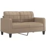Sofá de 2 plazas con cojines cuero sintético capuchino 140 cm de , Sofás - Ref: Foro24-3200807, Precio: 224,68 €, Descuento: %