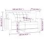 Sofá de 2 plazas con cojines cuero sintético capuchino 140 cm de , Sofás - Ref: Foro24-3200807, Precio: 224,68 €, Descuento: %