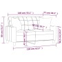 Sofá de 2 plazas con cojines cuero sintético capuchino 140 cm de , Sofás - Ref: Foro24-3200807, Precio: 241,48 €, Descuento: %