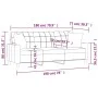 3-seater sofa with red synthetic leather cushions 180 cm by , Sofas - Ref: Foro24-3200811, Price: 279,80 €, Discount: %