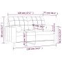 Sofá de 2 plazas con cojines tela gris claro 120 cm de , Sofás - Ref: Foro24-3200774, Precio: 208,46 €, Descuento: %