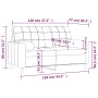 Sofá de 2 plazas con cojines tela gris claro 120 cm de , Sofás - Ref: Foro24-3200774, Precio: 235,07 €, Descuento: %