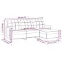 Sofá de 3 plazas con taburete cuero sintético rojo tinto 180 cm de , Sofás - Ref: Foro24-3201017, Precio: 309,00 €, Descuento: %