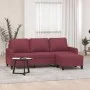 3-seater sofa with red fabric stool 180 cm by , Sofas - Ref: Foro24-3201043, Price: 293,22 €, Discount: %