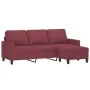 3-seater sofa with red fabric stool 180 cm by , Sofas - Ref: Foro24-3201043, Price: 293,22 €, Discount: %