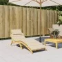 Cojín de tumbona de tela Oxford beige 186x58x3 cm de , Cojines para sillas y sofás - Ref: Foro24-314161, Precio: 51,56 €, Des...