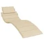 Cojín de tumbona de tela Oxford beige 186x58x3 cm de , Cojines para sillas y sofás - Ref: Foro24-314161, Precio: 51,56 €, Des...