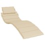Cojín de tumbona de tela Oxford beige 186x58x3 cm de , Cojines para sillas y sofás - Ref: Foro24-314161, Precio: 36,92 €, Des...