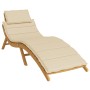 Cojín de tumbona de tela Oxford beige 186x58x3 cm de , Cojines para sillas y sofás - Ref: Foro24-314161, Precio: 36,92 €, Des...