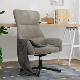Silla de relajación de terciopelo gris claro de , Sillones - Ref: Foro24-341108, Precio: 110,92 €, Descuento: %